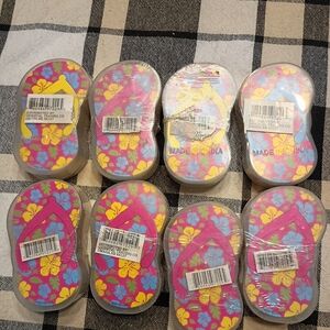 Vintage MINI Flip Flop Shaped Playing Cards in Plastic Flip Flop Case Set Of 8